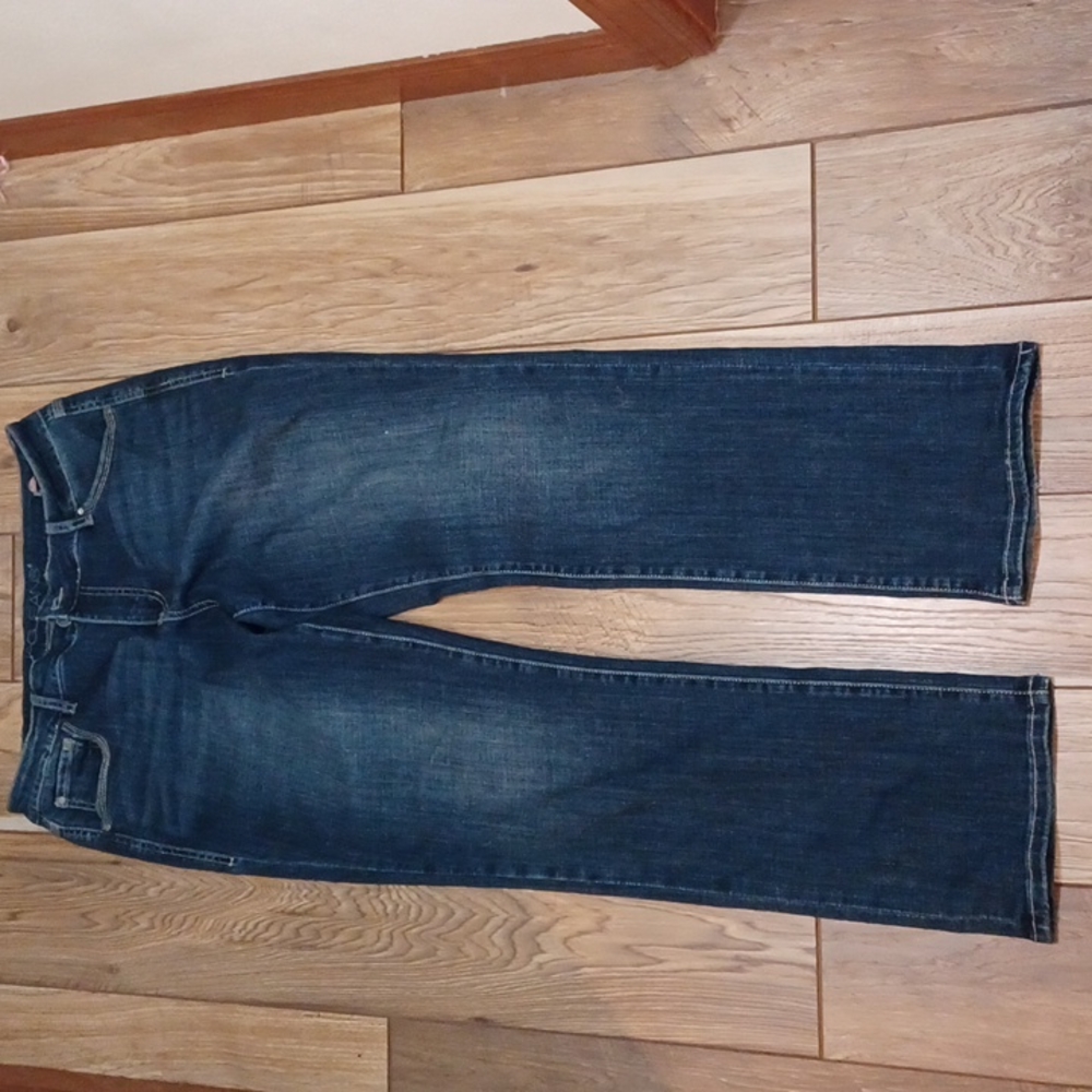 Jag Jeans Mid rise Straight Leg stretch denim jeans. Western Glove Works 34x32